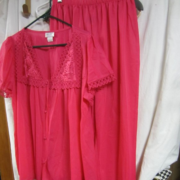 KELLY REED 2 PC PAJAMA SET HOT PINK LARGE - Picture 1 of 9
